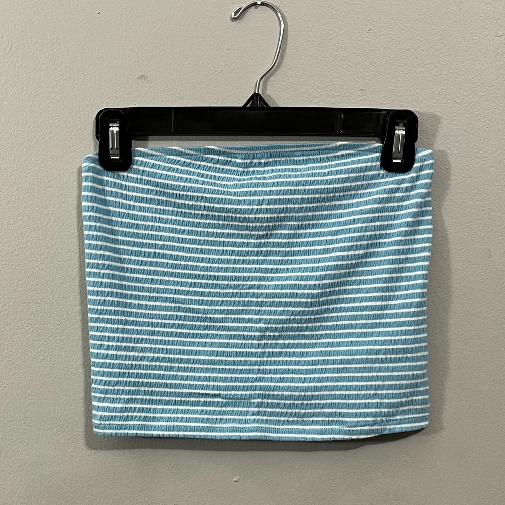 American Eagle Outfitters, Blue and white tube top, size small